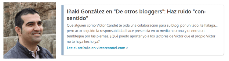 Guest Post Iñaki Gonzalez