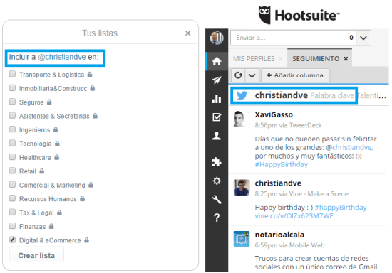 seguir listas twitter